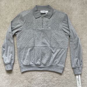 Alfred Dunner 1/4 Zip Pullover Shirt Long Sleeve Petite Small NWT Pastel Skies